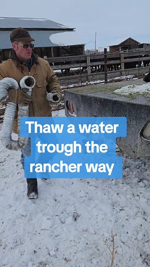 Thaw a Water Trough the Rancher Way