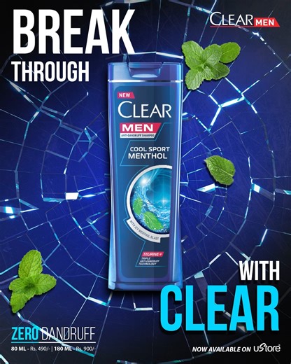 1.7K reactions · 31 shares | Break through sweat, grease, and buildup with Clear Cool Sport Menthol, packed with icy menthol freshness that keeps your scalp clean, cool, and ready to conquer. #ClearForMen #ZeroDandruff #Confidence #PowerfulShampoo #UnbeatableMen #ChampionMindset | CLEAR | Facebook
