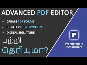 How to Edit a PDF File using PDFelement in Tamil