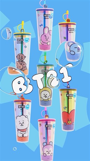Enjoy your favourite drink in our exclusive BT21 cups – all characters available! 💜 #minisomalta #bts #fancycup #new #lovers | Miniso Malta