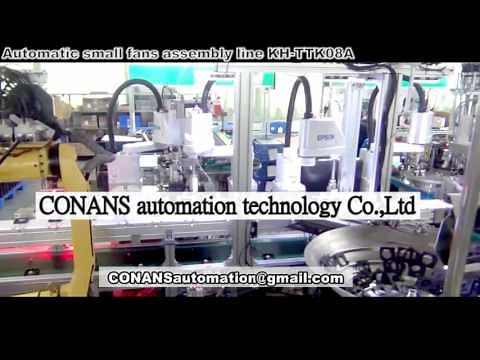 Automatic small fan assembly line