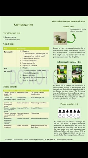 Basics and application examples of statistical test.