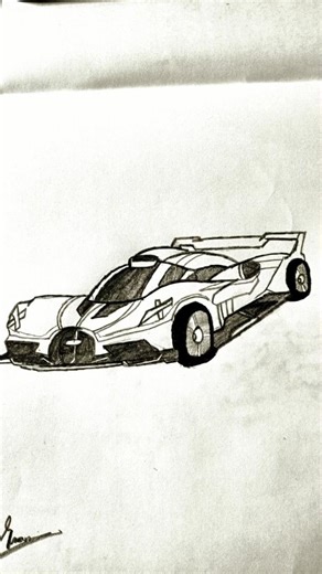 🚗Bugatti Bolide Drawing 🔥 Hypercar Sketch #shorts #viral #art #bugatti