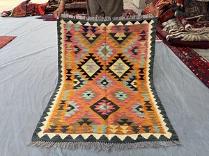 Handmade Turkish Modern Flatweave Kilim Rug 3x4ft | Vintage Multicolor Area Rug - Etsy Canada