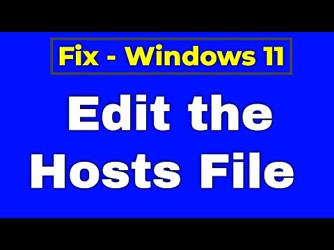 How To Edit Hosts File in Windows 11