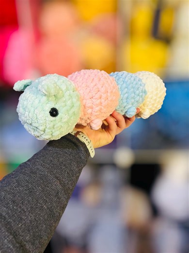 Crochet Caterpillar Plush Toy: Soft, Colorful, Handmade Cuddly Friend - Etsy Canada
