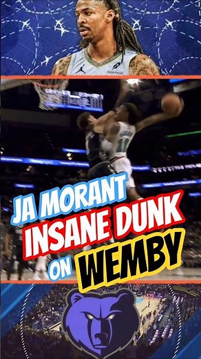 Ja Morant's INSANE dunk on Victor Wembanyama 🔥🔥🔥🔥🔥 NBA Highlights #nba