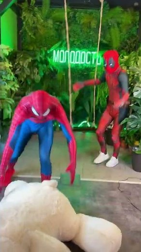 Cute video from Deadpool and Spiderman❤️#shorts