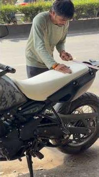 Himalayan mana black seat modification #himalayan450manablack #seatmodification #pawarseatcovers