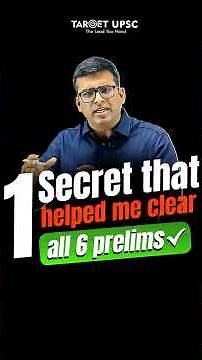 1 Secret that Helped me Clear All 6 Prelims #upscprelims2026
