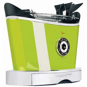 Prajitor de paine Casa Bugatti, Volo Toaster, 2 sloturi, 6 trepte de putere, lift system, operare intuitiva, functie inclazire si dezghetare, temperatura ajustabila, 930 W verde - eMAG.ro