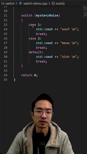 switch statement in cpp