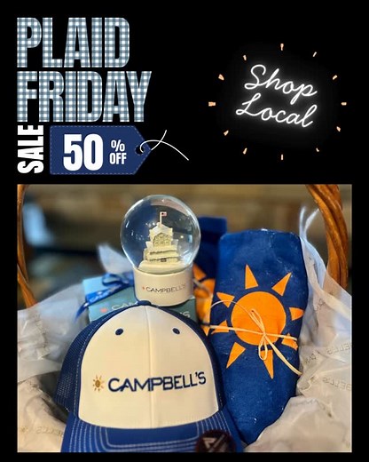 Save the Date! 📅 Plaid Friday at Campbell’s Friday, Nov 28 • 8AM–8PM • Front Desk Plaid Friday encourages people to do their holiday shopping with locally owned and independent businesses—let’s celebrate small-town holiday spirit together! Plaid Friday Specials: ✨ 50% off limited-edition custom snow globes, towels & hats (while supplies last). | Campbell's Resort on Lake Chelan