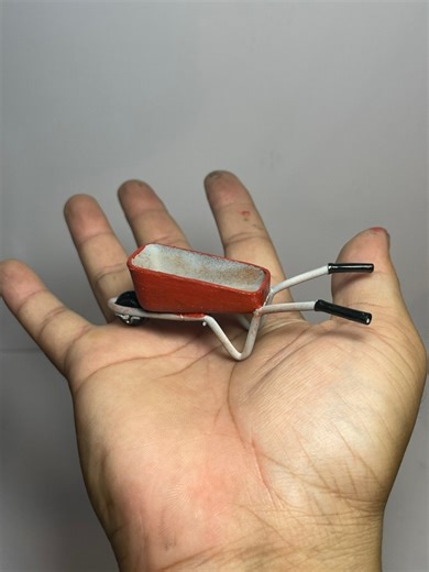 DIY Tutorial video Miniature wheelbarrow 🦽🛞♻️ Using Scrap things on my Desk♻️😊✨ "Business is like a wheel barrow. Nothing happens until you start pushing." #MiniatureArt #dioramaartist #miniaturequotes #miniatureartwork #fyp #everyone #dioramaart #filipino #miniature #DIY #diorama #MiniatureCraftsandArt | Miniatures crafts & Art