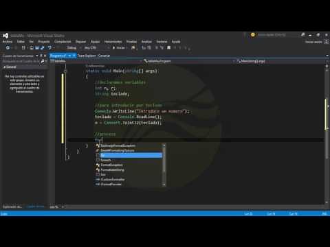 Programación de tabla de Multiplicar en C# con Visual Studio