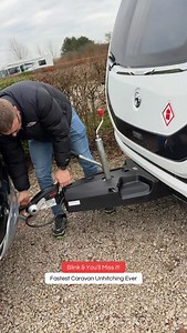 Fastest caravan unhitch you’ll ever see 🚐 💨 Blink and you’ll miss it 🤣 No faffing. No shouting. Just done. Not sure what the rush was but it was funny! #caravanunhitching #caravanlife #touringcaravan #unhitch #towlife | TouringwithRiva