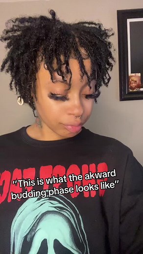 Have to embrace with shrinkage comes length and my babies growing😍even in the budding stage #microlocs #braidlocs #locjourney