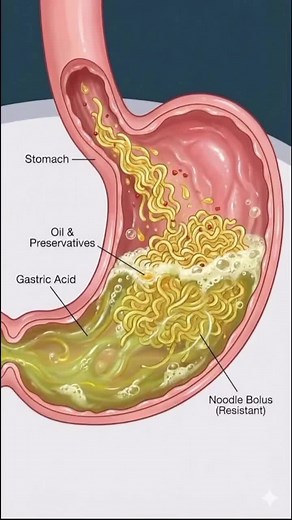 The Digestion Process of Noodles in the Stomach
