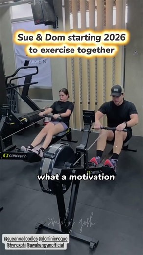Dominic and Sue nag workout together 💦💪🏼 #dominicroque #sueramirez