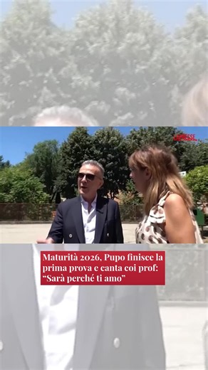 Pupo alla Maturità 2026 a Roma: sceglie la traccia sulla Costituente