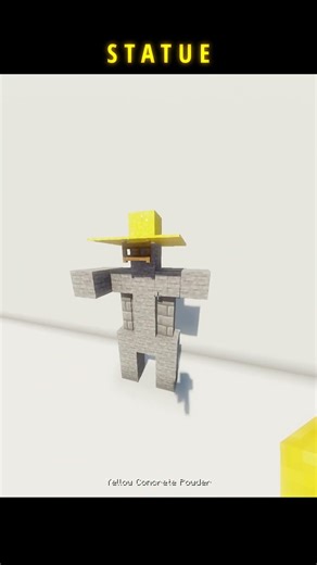 Minecraft Easy Statue build Tutorial #shorts #minecraft