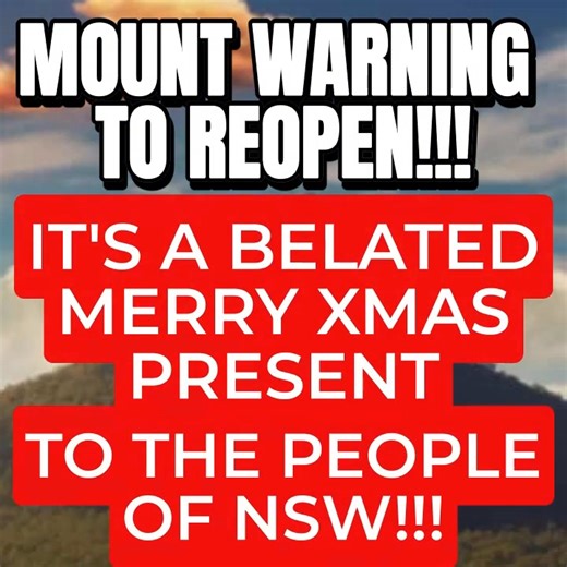 🚨 ⛰ Absolutely terrific news - Mount Warning is officially reopening! See link below. Mt Warning is one of the most beautiful National Parks in NSW … but Matt Kean closed it because of highly contested claims. Mount Warning does have Aboriginal heritage value … but does that mean no one is allowed to climb it unless they were an Aboriginal male from a certain tribe? Matt Kean said yes … but many local Aboriginals said it was so sacred they wanted all people to take in its sacredness. The closur