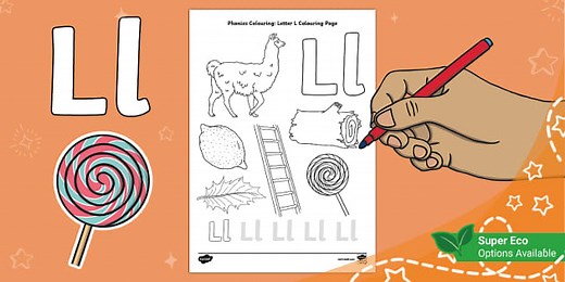 Phonics Colouring: Letter L Colouring Page