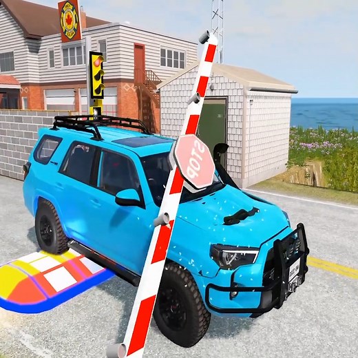 60K views · 522 reactions | McQueen on Flatbed Trailer – Truck Transport Crash Test! Cars vs Speedbumps vs Train | BeamNG Ep.137 #CarTransport #BeamNGDrive #fblifestyle #TrainCrash #flatbedtruck | Gamingworld | Facebook