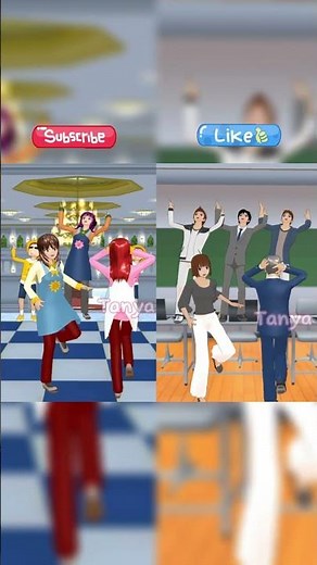 Compilations Copines Dance Trend SAKURA School Simulator #sakuraschoolsimulator #shorts #tiktok