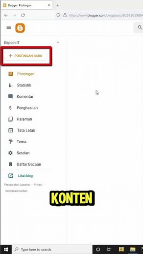 Cara Membuat Artikel di Blog