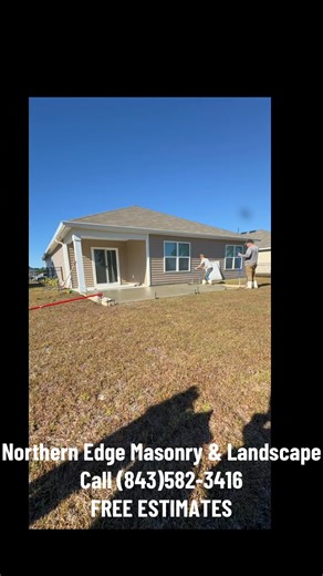 Another beautiful patio poured today for our Ridgefield neighbor! 👷‍♂️☀️ We’re turning builder-grade slabs into backyard spaces built to last — clean lines, smooth finish, and ready for those fall evenings outdoors. 🤳(843)582-3416 for your FREE Estimate 📞 *we do not own the copyrights to the music* | Northern Edge Masonry & Landscape