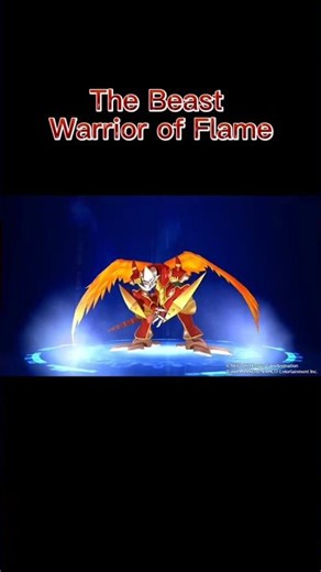 BurningGreymon scorching cyberspace with both of his blazing blasters