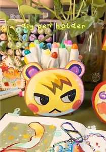 Easy DIY Animal Crossing Pen Holder Featuring Marshal