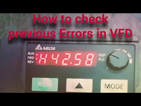 How to check previous Error codes in Delta MS300 VFD