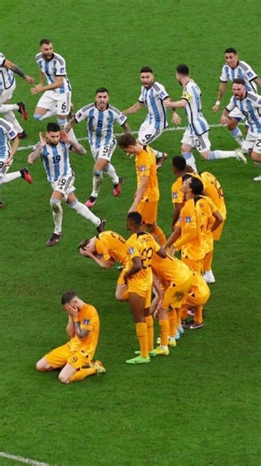 Scorora ⚽ on Instagram: "The Netherlands vs Argentina match in the 2022 FIFA World Cup quarterfinals ended in a thrilling 2-2 draw after extra time. Lionel Messi scored a crucial penalty in the 73rd minute, while Wout Weghorst netted two goals for the Netherlands, including a dramatic equalizer in the 11th minute of stoppage time. Argentina ultimately won the match 4-3 in a penalty shootout, with Emiliano Martinez making two crucial saves. The match, often referred to as the "Battle of Lusail,"