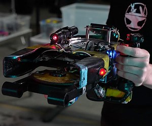 This Flywheel-powered CD Launcher Looks Incredibly Dangerous