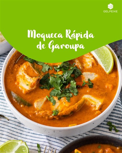 O regresso à rotina pede refeições rápidas, mas que tenham caráter para encher os nossos dias. Desafiamos-vos a preparar uma deliciosa receita de Moqueca de Garoupa Gelpeixe, saiba o passo a passo: 📸🗒️ @healthybitespt | Gelpeixe