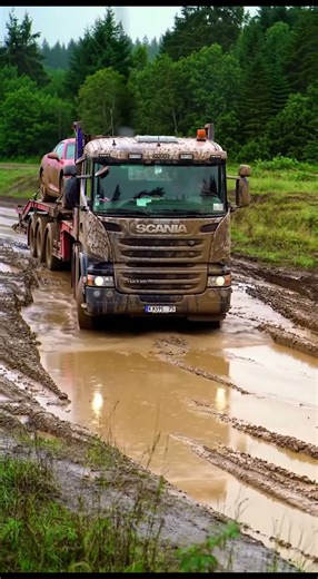 truck driving on bumpy roads