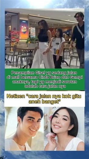 penampilan Gisel sedang jalan di mall bersama cinta brian dan anaknya ❤ #shorts #viral