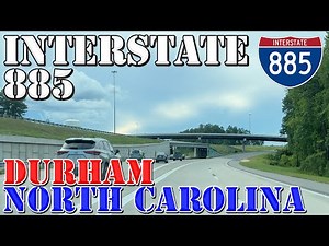 I-885 - BOTH Directions - Durham - North Carolina - 4K Highway Drive
