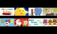 Mix of 8 videos from youtube : Super Simple Songs 8 Parison