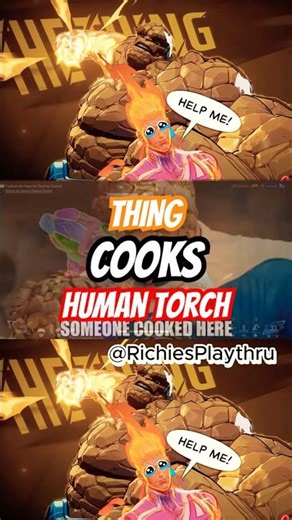 THING COOKS HUMAN TORCH 🤣