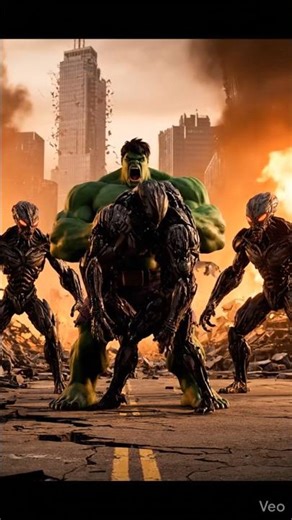 Hulk vs 5 Aliens | Village Under Alien Attack 👽💚#funnyvideo #shorts #hulkstory #fighting