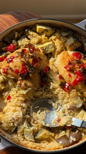 Hot Pepper Jelly Chicken with Coconut Rice. Sweet, spicy, citrusy, and so easy. Save this for your next weeknight dinner! 🌶🥥✨ recipe on my website or comment “recipe” and I’ll send you the link! #garden #recipe #weeknightdinner | Carmen in the Garden