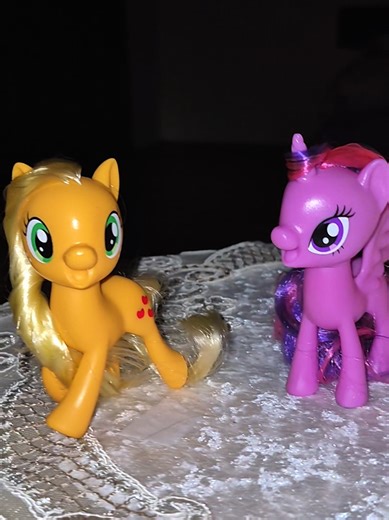 Fluttershy and Applejack: A Toy Collector's Reflection