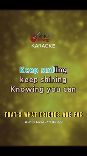 THAT'S WHAT FRIENDS ARE FOR - DIONNE WARWICK &FRIENDS/karaoke #karaokereels #karaoke #karaoketime #singalong | Sing Along123