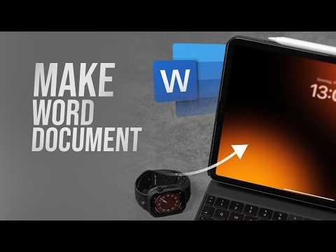 How to Make a Word Document a File on iPad (tutorial)