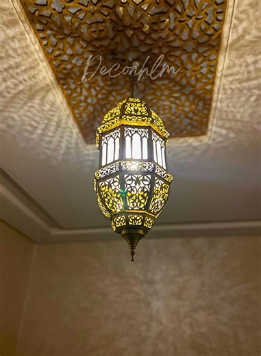 Large Moroccan Pendant Light, Handmade Metal Lantern Chandelier, Islamic Hanging Lamp, Custom Size 60–120 Cm, Boho Ceiling Fixture - Etsy