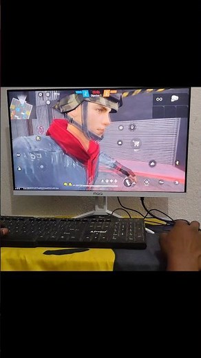 MY PC HANDCAM 😱 HOW TO PLAY FREE FIRE 🖥️🔥 #freefire #shorts #pcsetup @TotalGaming093