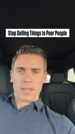 His business.His conditions.Let poor people go and buy from another person that grills for poor people.Any serious business person in almost every corner of the globe know that poor people can be very terrible customers.He did not say anything wrong.